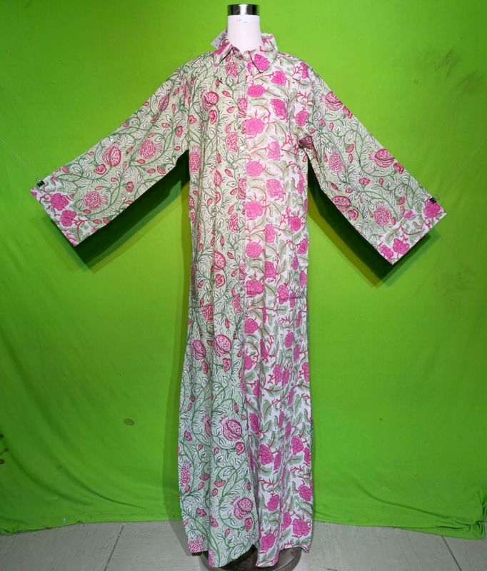 2XL-3XL Crystal Singapore Dress 100% Cotton 57&quot; Inches Long Jalabiya