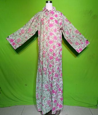 2XL-3XL Crystal Singapore Dress 100% Cotton 57&quot; Inches Long Jalabiya