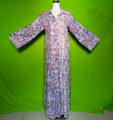 S-M Crystal Singapore Dress 100% Cotton 57&quot; Inches Long Jalabiya