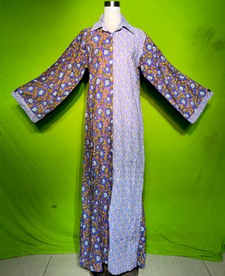 S-M Crystal Singapore Dress 100% Cotton 57&quot; Inches Long Jalabiya