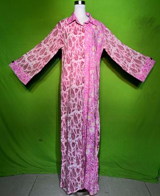 L-XL Crystal Singapore Dress 100% Cotton 57&quot; Inches Long Jalabiya