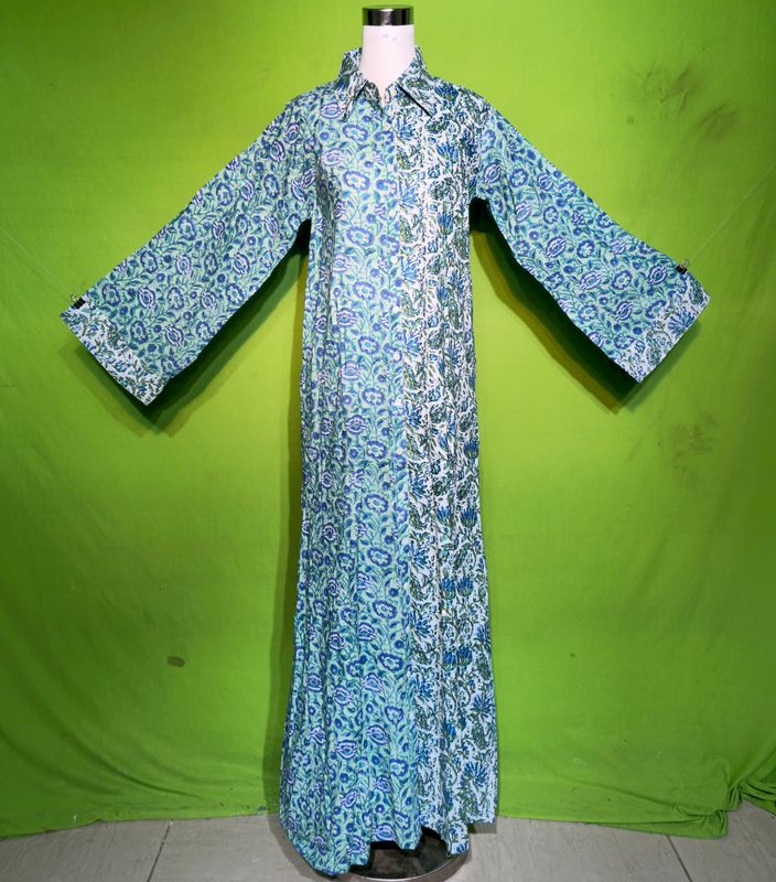 XS Crystal Singapore Dress 100% Cotton 54&quot; Inches Long Jalabiya