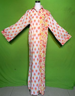 L-XL Crystal Singapore Dress 100% Cotton 57&quot; Inches Long Jalabiya