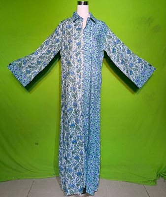 2XL-3XL Crystal Singapore Dress 100% Cotton 57&quot; Inches Long Jalabiya