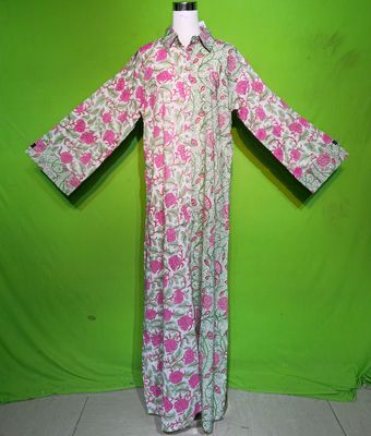 2XL-3XL Crystal Singapore Dress 100% Cotton 57&quot; Inches Long Jalabiya