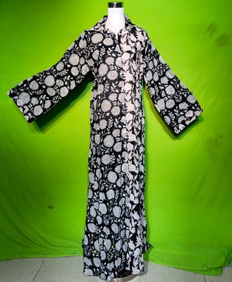 S-M Crystal Singapore Dress 100% Cotton 57&quot; Inches Long Jalabiya