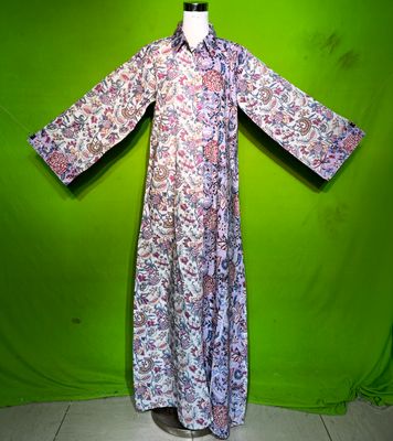 S-M Crystal Singapore Dress 100% Cotton 57&quot; Inches Long Jalabiya