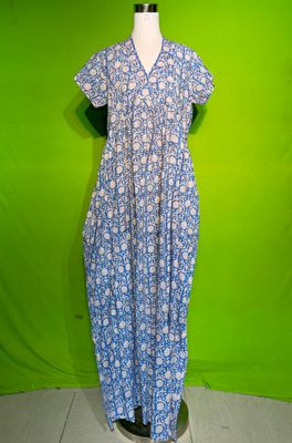 S-M Crystal Amani Dress 100% Cotton 57&quot; Inches Long Jalabiya