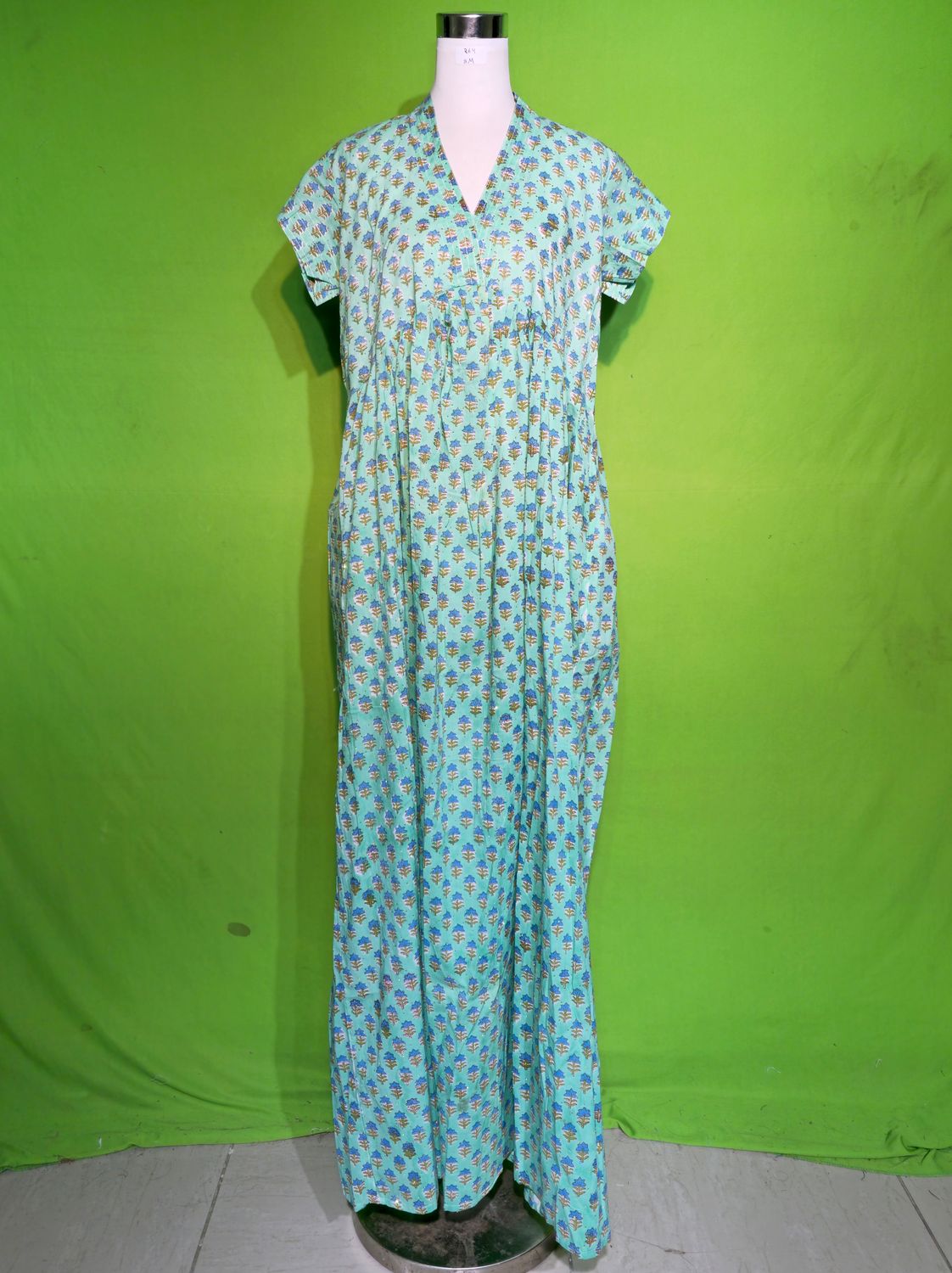 S-M Crystal Amani Dress 100% Cotton 57&quot; Inches Long Jalabiya