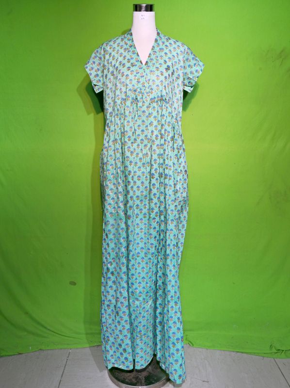 S-M Crystal Amani Dress 100% Cotton 57&quot; Inches Long Jalabiya