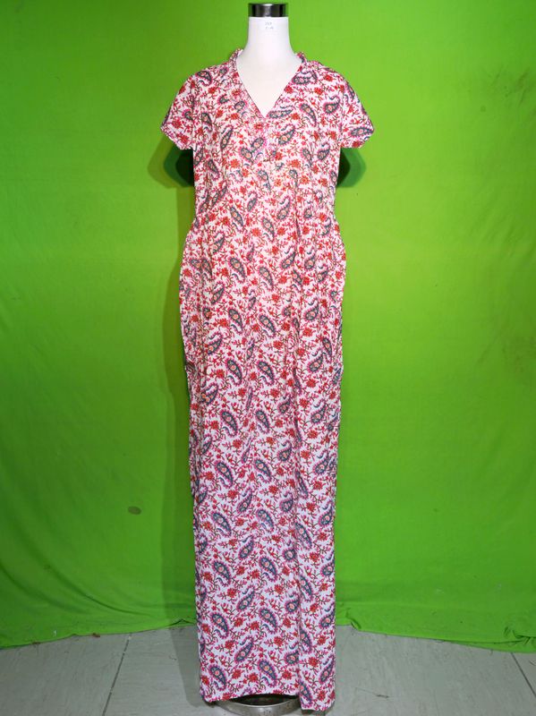 S-M Crystal Amani Dress 100% Cotton 57&quot; Inches Long Jalabiya