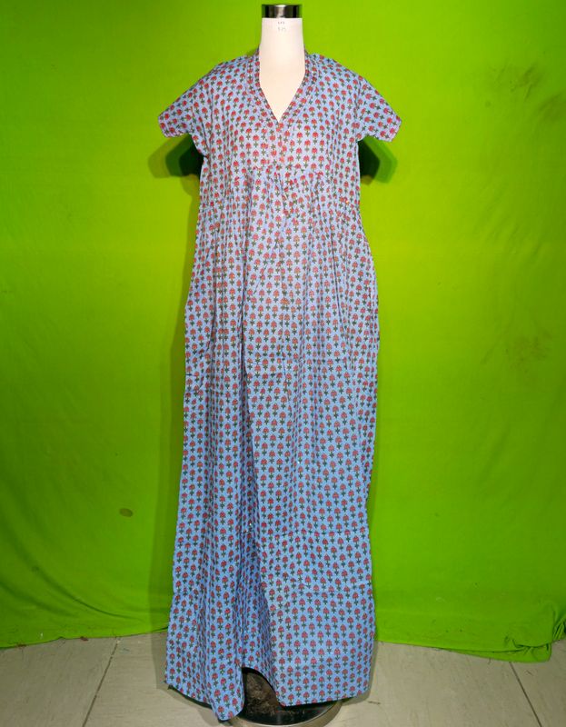 S-M Crystal Amani Dress 100% Cotton 57&quot; Inches Long Jalabiya