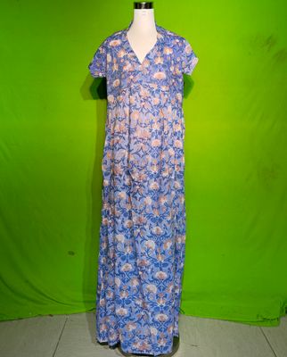 S-M Crystal Amani Dress 100% Cotton 57&quot; Inches Long Jalabiya