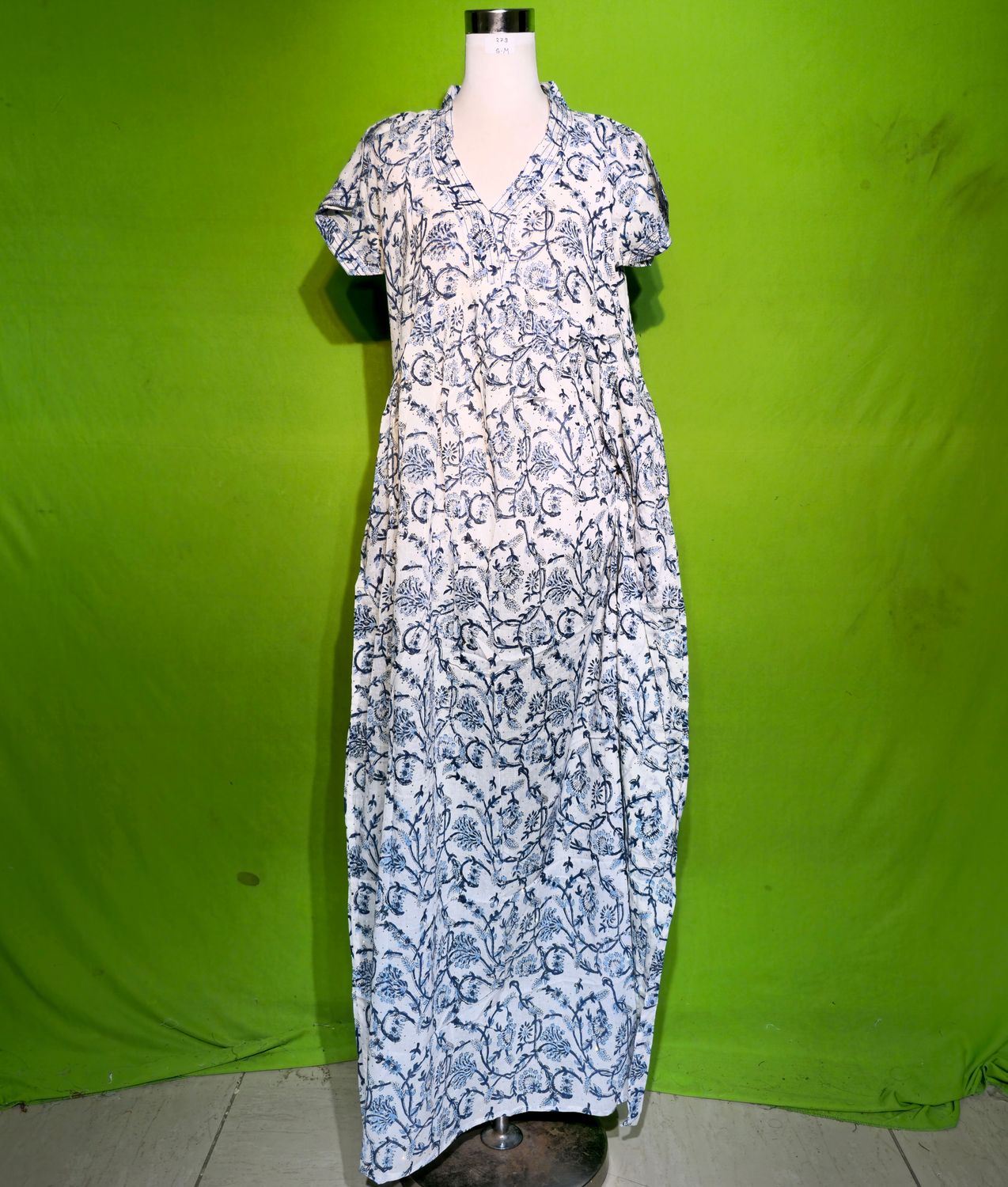 S-M Crystal Amani Dress 100% Cotton 57&quot; Inches Long Jalabiya