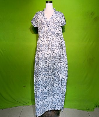 S-M Crystal Amani Dress 100% Cotton 57&quot; Inches Long Jalabiya