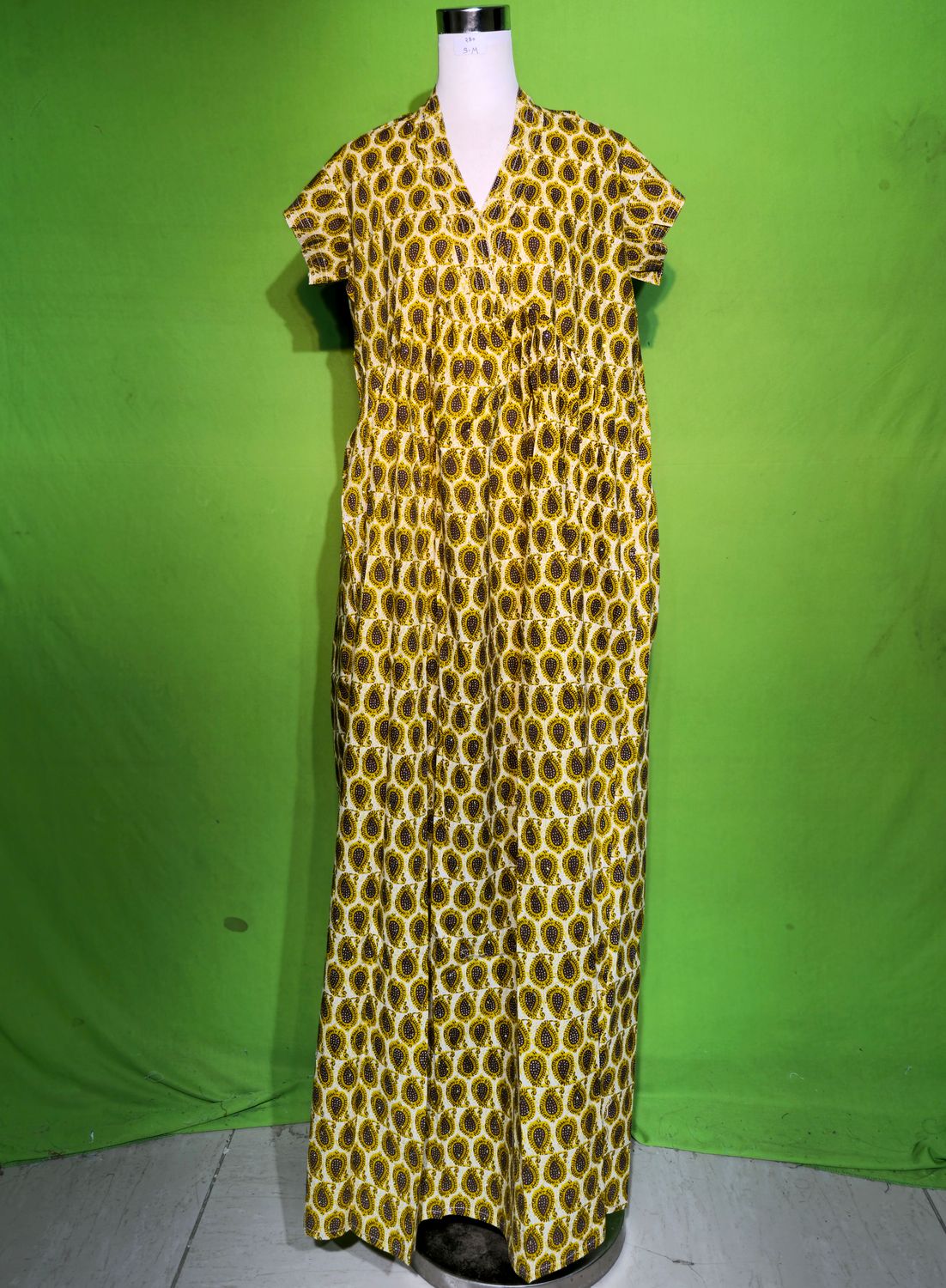 S-M Crystal Amani Dress 100% Cotton 57&quot; Inches Long Jalabiya