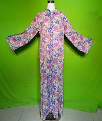 L-XL Crystal Arwa Dress 100% Cotton 57&quot; Inches Long Jalabiya