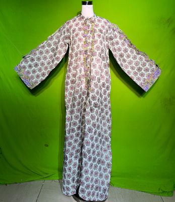 S-M Crystal Arwa Dress 100% Cotton 57&quot; Inches Long Jalabiya