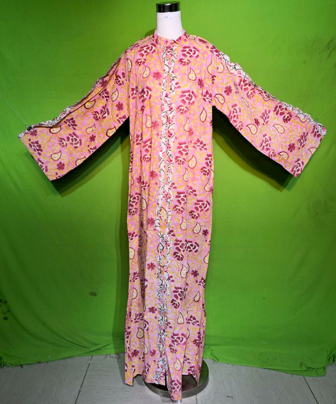 XS Crystal Arwa Dress 100% Cotton 57&quot; Inches Long Jalabiya