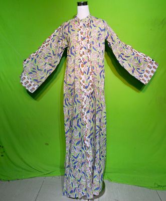 S-M Crystal Arwa Dress 100% Cotton 57&quot; Inches Long Jalabiya