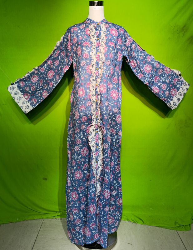 XS Crystal Arwa Dress 100% Cotton 54&quot; Inches Long Jalabiya