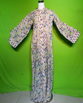 L-XL Crystal Arwa Dress 100% Cotton 57&quot; Inches Long Jalabiya