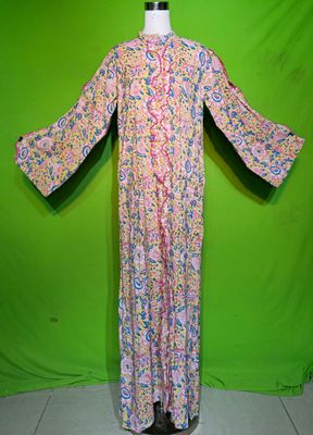 S-M Crystal Arwa Dress 100% Cotton 57&quot; Inches Long Jalabiya