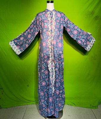 S-M Crystal Arwa Dress 100% Cotton 57&quot; Inches Long Jalabiya