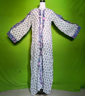 S-M Crystal Arwa Dress 100% Cotton 57&quot; Inches Long Jalabiya