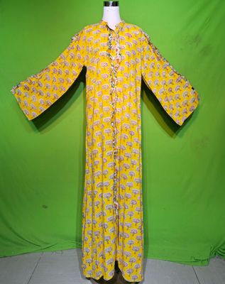 S-M Crystal Arwa Dress 100% Cotton 57&quot; Inches Long Jalabiya