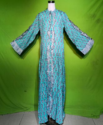 S-M Crystal Arwa Dress 100% Cotton 57&quot; Inches Long Jalabiya