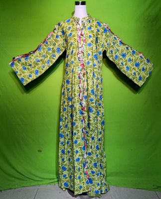 S-M Crystal Arwa Dress 100% Cotton 57&quot; Inches Long Jalabiya