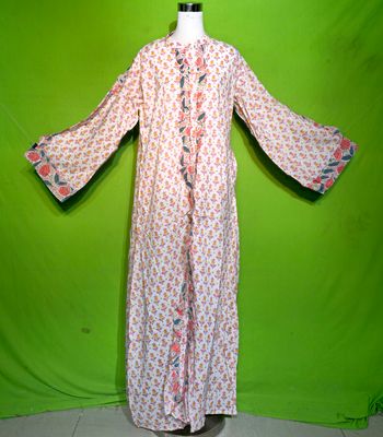 L-XL Crystal Arwa Dress 100% Cotton 57&quot; Inches Long Jalabiya