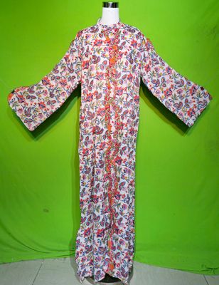 L-XL Crystal Arwa Dress 100% Cotton 57&quot; Inches Long Jalabiya