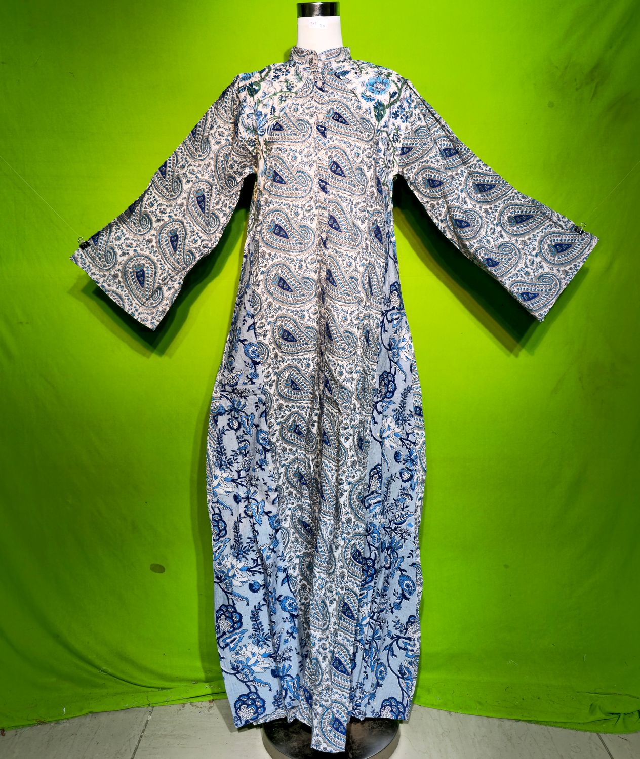 S-M Crystal Huda Dress 100% Cotton 57&quot; Inches Long Jalabiya