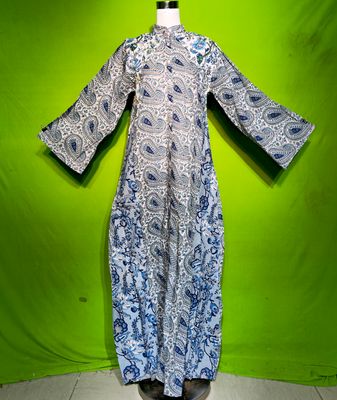 S-M Crystal Huda Dress 100% Cotton 57&quot; Inches Long Jalabiya