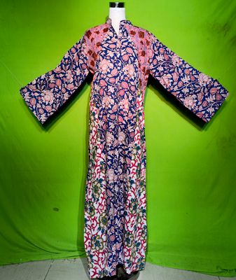 L-XL Crystal Huda Dress 100% Cotton 57&quot; Inches Long Jalabiya