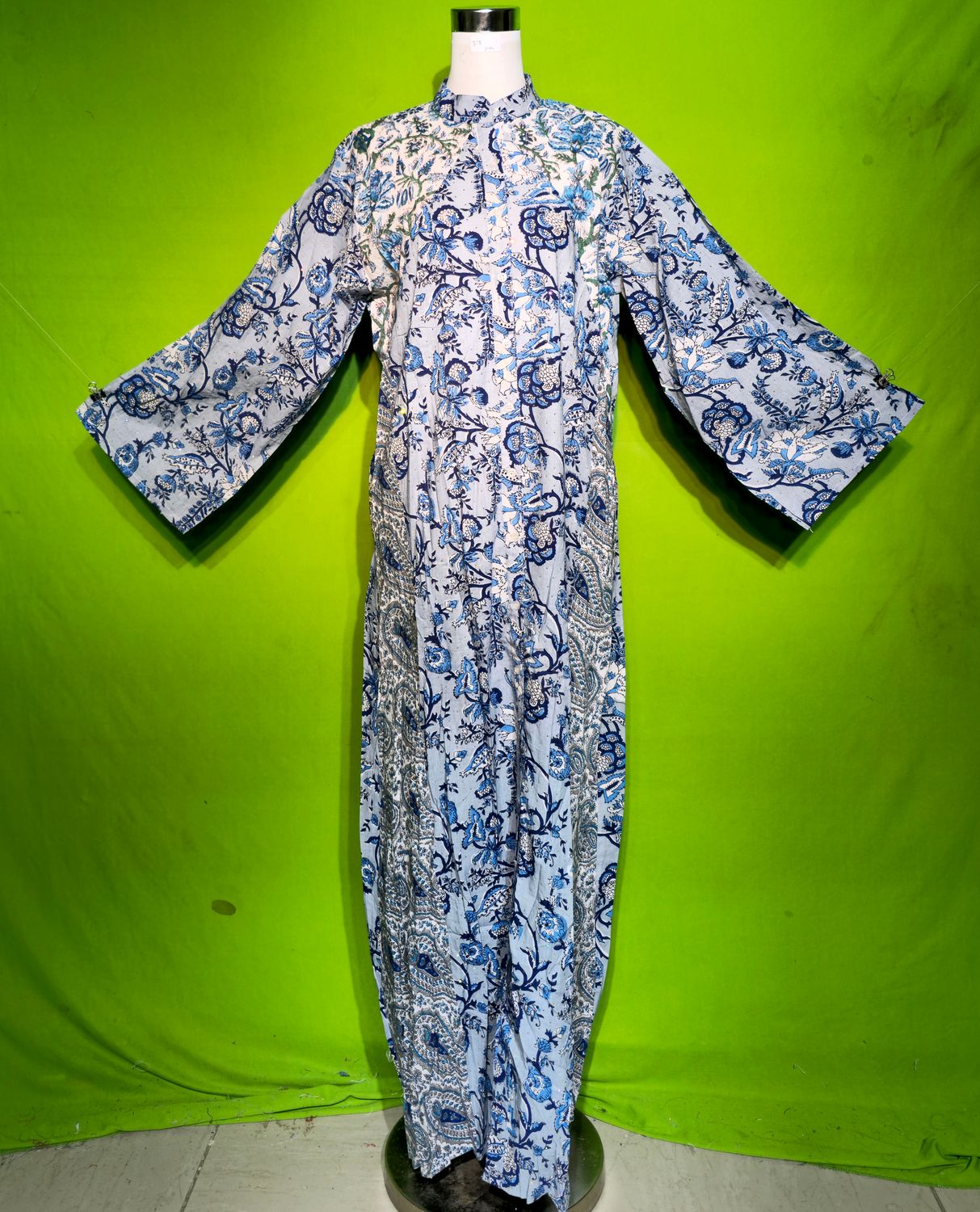 L-XL Crystal Huda Dress 100% Cotton 57&quot; Inches Long Jalabiya
