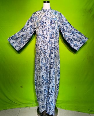 L-XL Crystal Huda Dress 100% Cotton 57&quot; Inches Long Jalabiya