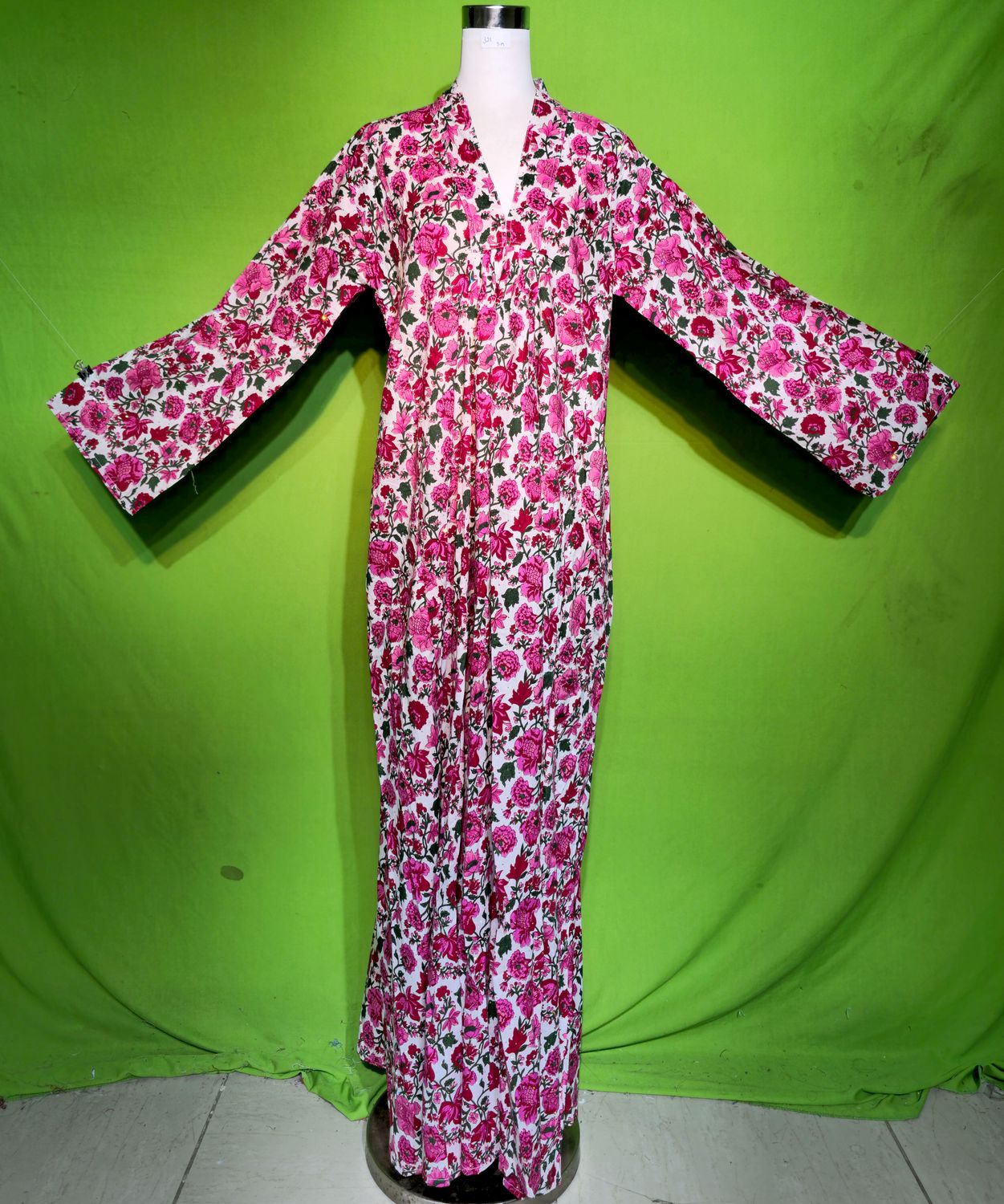 S-M Crystal Marsha Dress 100% Cotton 57&quot; Inches Long Jalabiya