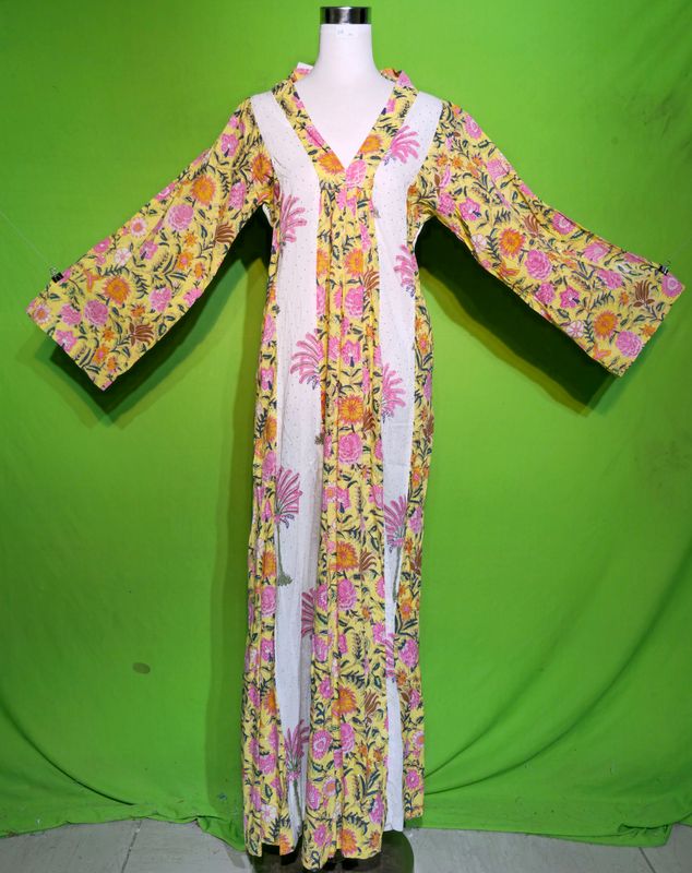 XS Crystal Marsha Dress 100% Cotton 54&quot; Inches Long Jalabiya