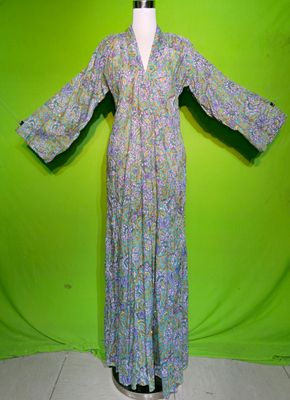 S-M Crystal Marsha Dress 100% Cotton 57&quot; Inches Long Jalabiya