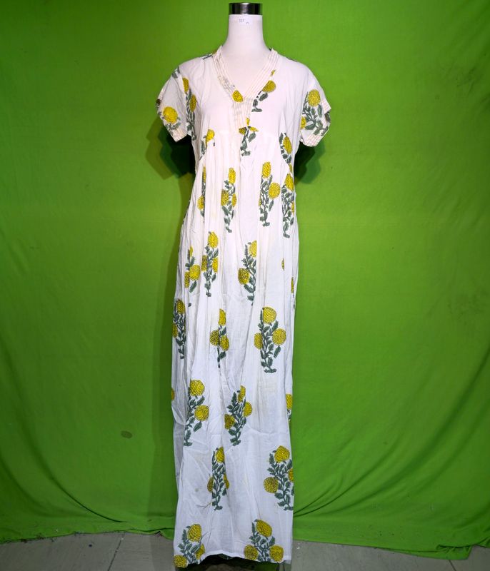 XS Amani Dress 100% Cotton 54&quot; Inches Long Jalabiya