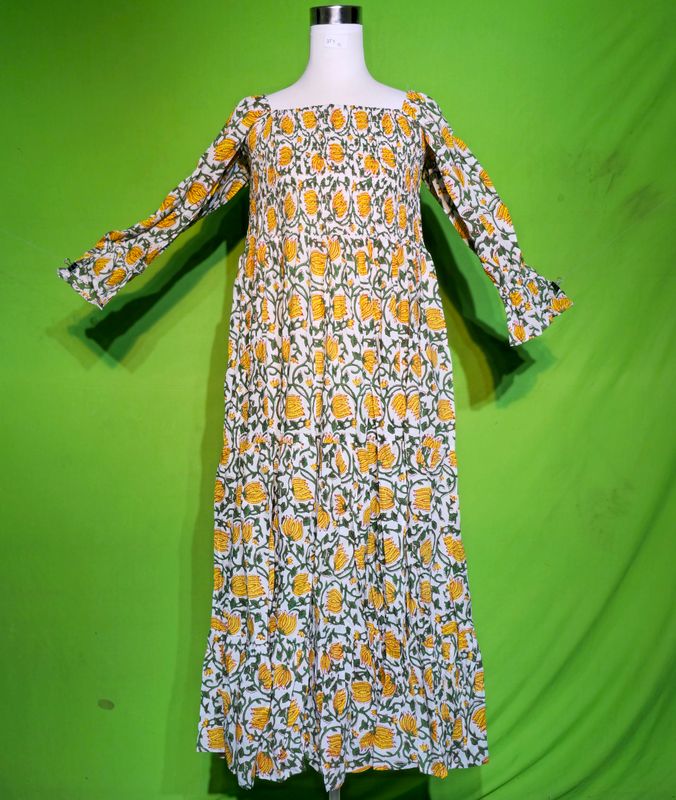 XS Sara Dress 100% Cotton 54&quot; Inches Long Jalabiya