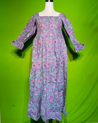 XS Sara Dress 100% Cotton 54&quot; Inches Long Jalabiya