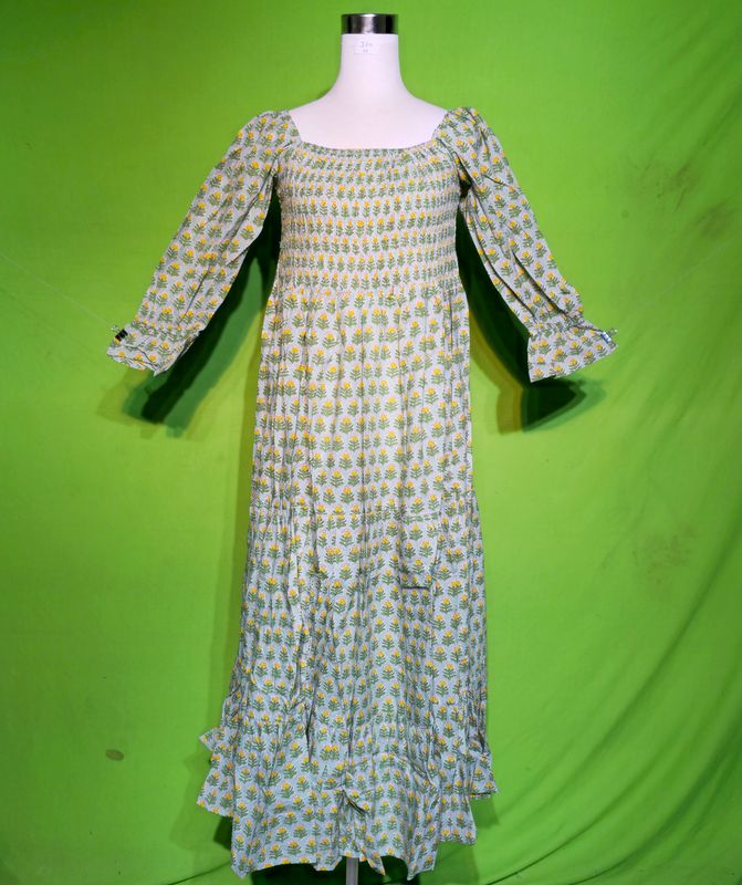 XS Sara Dress 100% Cotton 54&quot; Inches Long Jalabiya