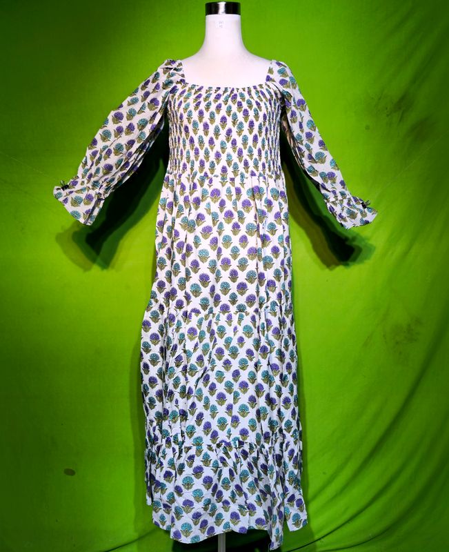 XS Sara Dress 100% Cotton 54&quot; Inches Long Jalabiya