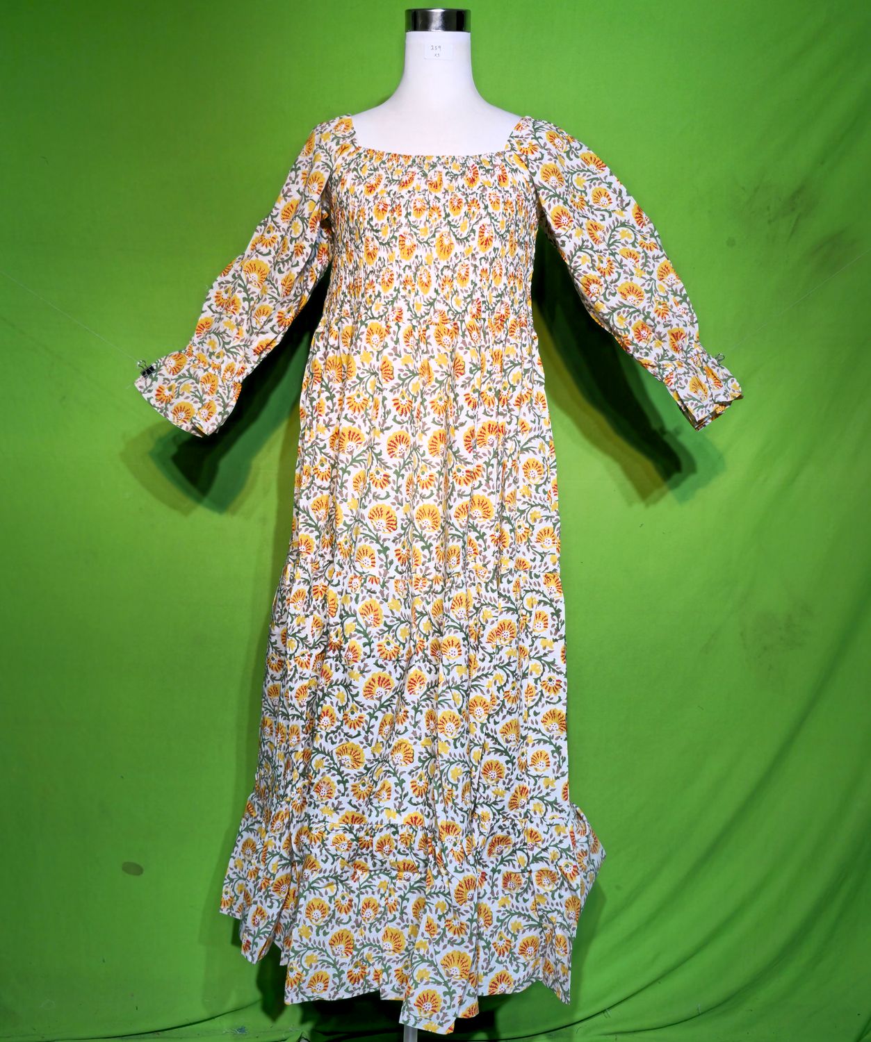 XS Sara Dress 100% Cotton 54&quot; Inches Long Jalabiya