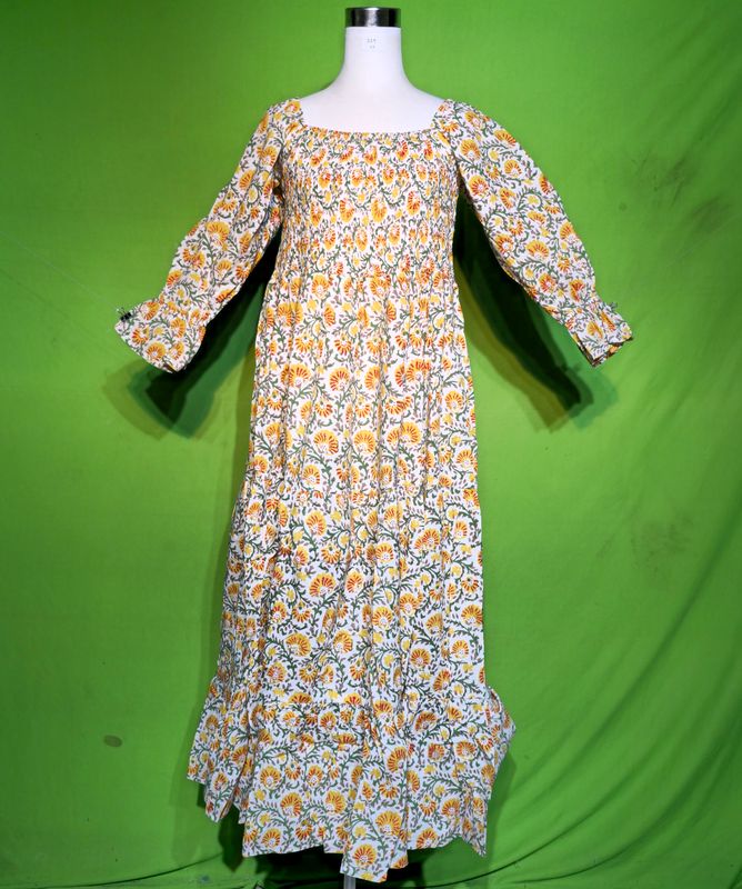 XS Sara Dress 100% Cotton 54&quot; Inches Long Jalabiya