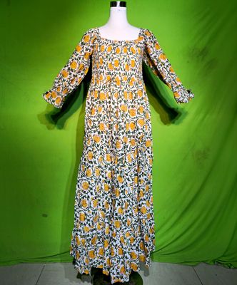 S-M Sara Dress 100% Cotton 57&quot; Inches Long Jalabiya